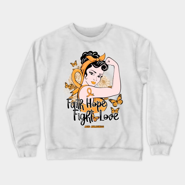 ADHD Awareness Awareness - Strong girl fight hope love Crewneck Sweatshirt by JerryCompton5879